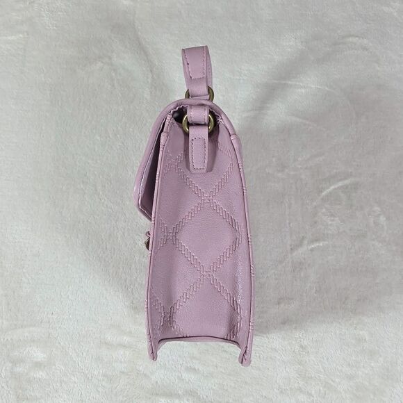 Frye & Co Cellie Crossbody Bag Lavender Faux Leather Phone Purse CC Slot 2 Pocke - Picture 5 of 8